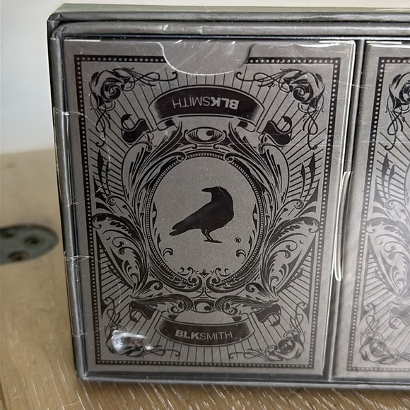 BLKSMITH Raven Card & Dice Set Poe style all black - Picture 2 of 6